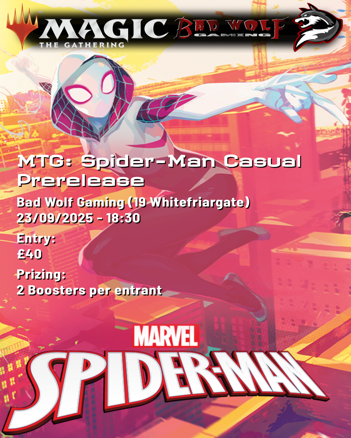 Magic: The Gathering | Marvel’s Spider-Man Casual Prerelease (Sealed) Ticket