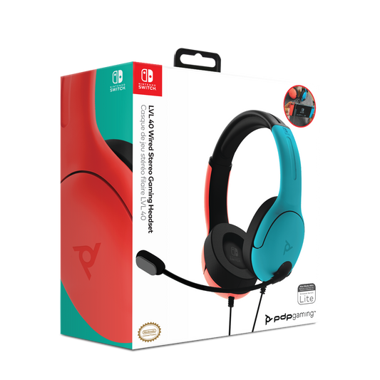 Nintendo Switch: PDP Lvl 40 Red & Blue Headset