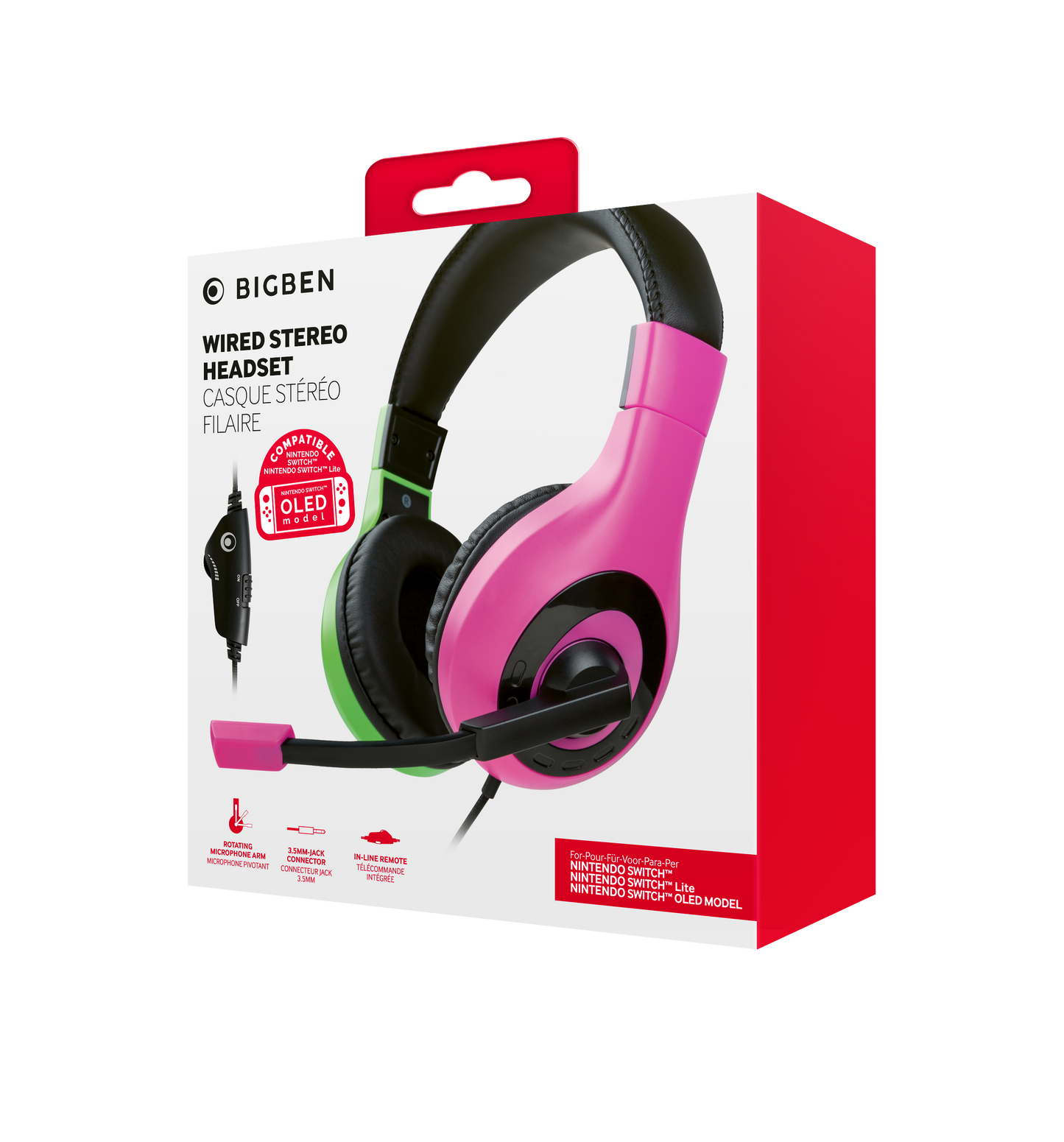 Nintendo Switch: Pink And Green Headset