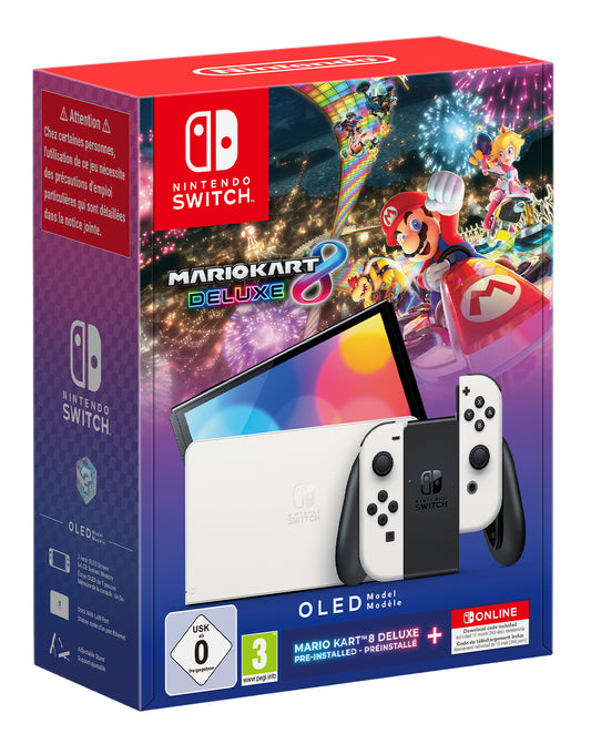 Switch OLED: Mario Kart 8 & 12 Month Nintendo Online Bundle