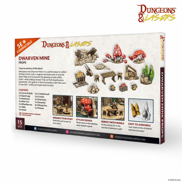 Dungeons & Lasers Terrain: Dwarven Mine Props