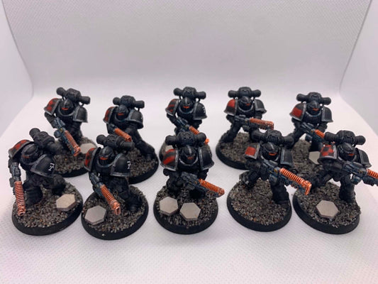 (Preowned) Horus Heresy - MkII Tactical Marines x10 with Volkite Weapons [Dark Angels]