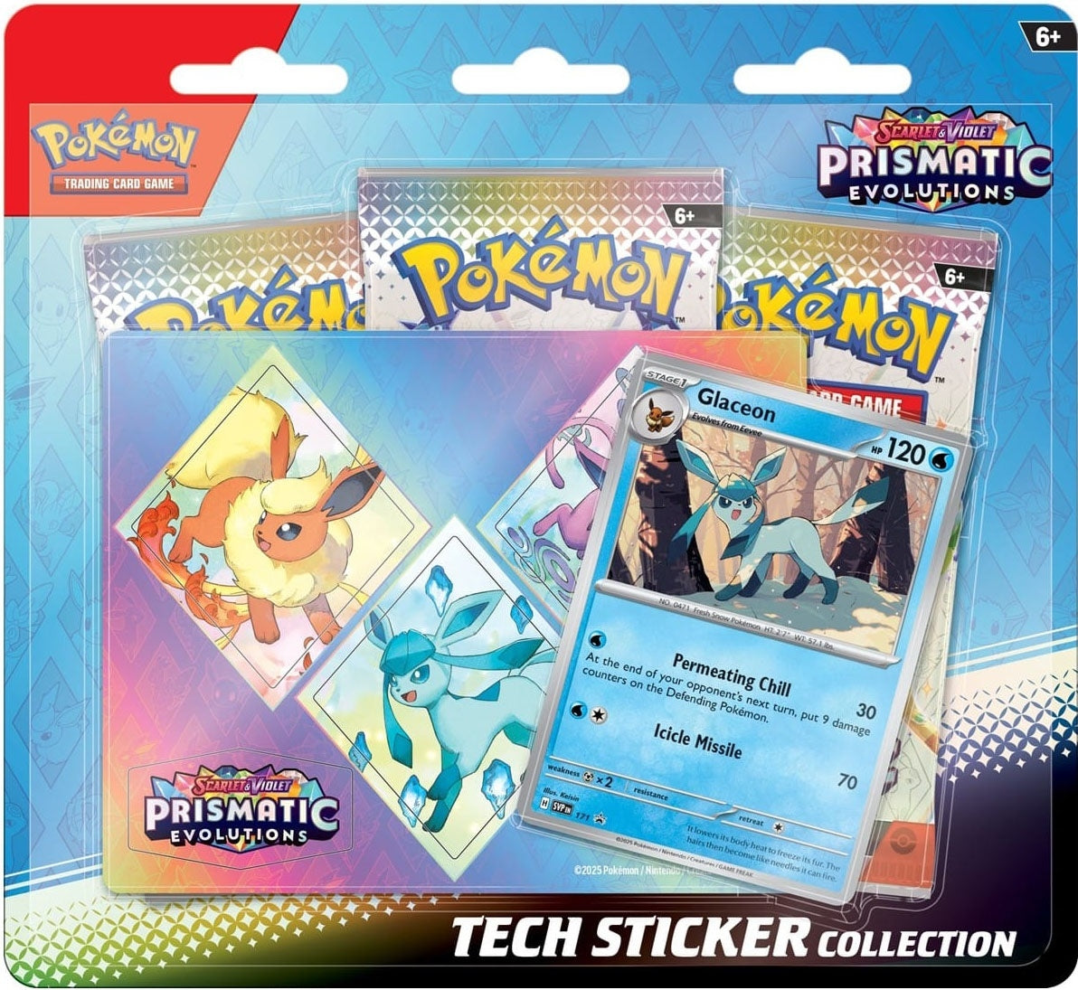 Pokemon: Prismatic Evolutions - Tech Sticker Collection (Glaceon)